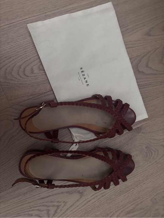 Sezane Shoes - Sezane Leather Sandals — Brown